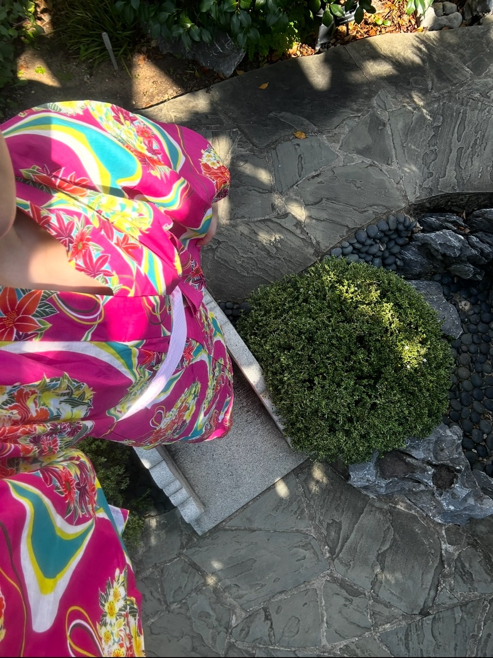 Vibrant Pink Floral Jumpsuit with Belt